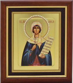 Икона святой Ники, писанная в монастыре.