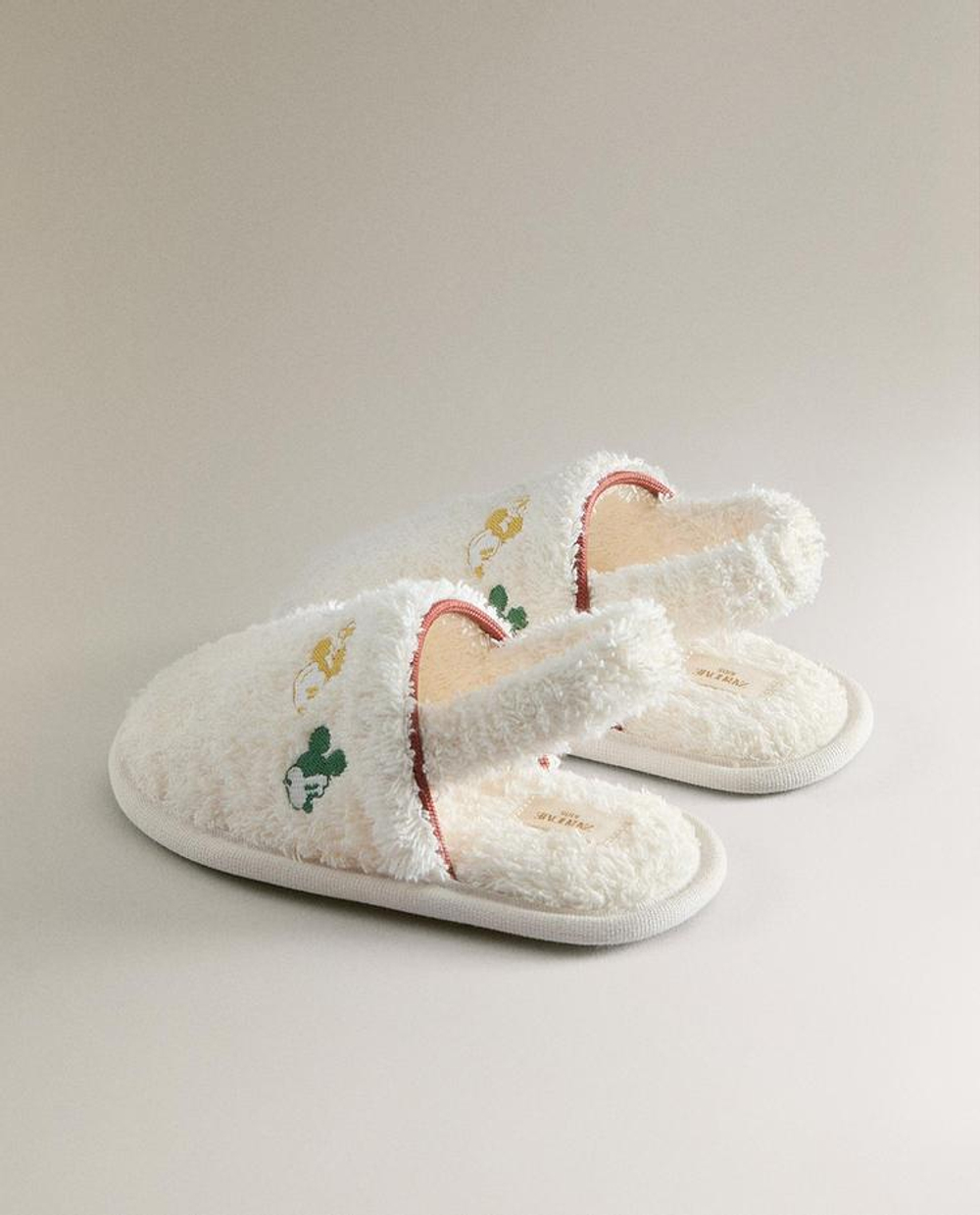 ZARA HOME УЮТНЫЕ ДЕТСКИЕ ТАПОЧКИ МИККИ И МИННИ ©DISNEY, БЕЛЫЙ