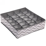 Кофр - органайзер для хранения вещей «РОНА», цвет пыльно - серый, 24 отделения, 32*32*10см