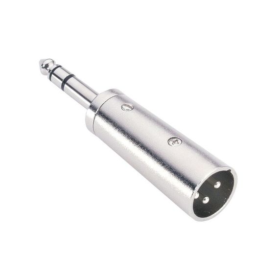 Adam Hall 7855 - адаптер TRS 6.3 mm stereo (M) - XLR (M), серебристый