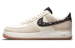 Nike Air Force 1 "Paisley Swoosh" synthetic leather fabric cashew flower hook non-slip wear-resistant shock-absorbing low-top sneakers men's beige