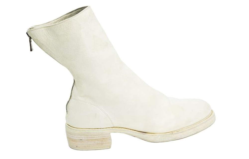 GUIDI 788Z Horse Leather Ankle Boots Women"s White
