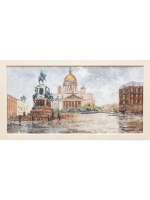 Картина маслом "Площадь достижений" Клеверов