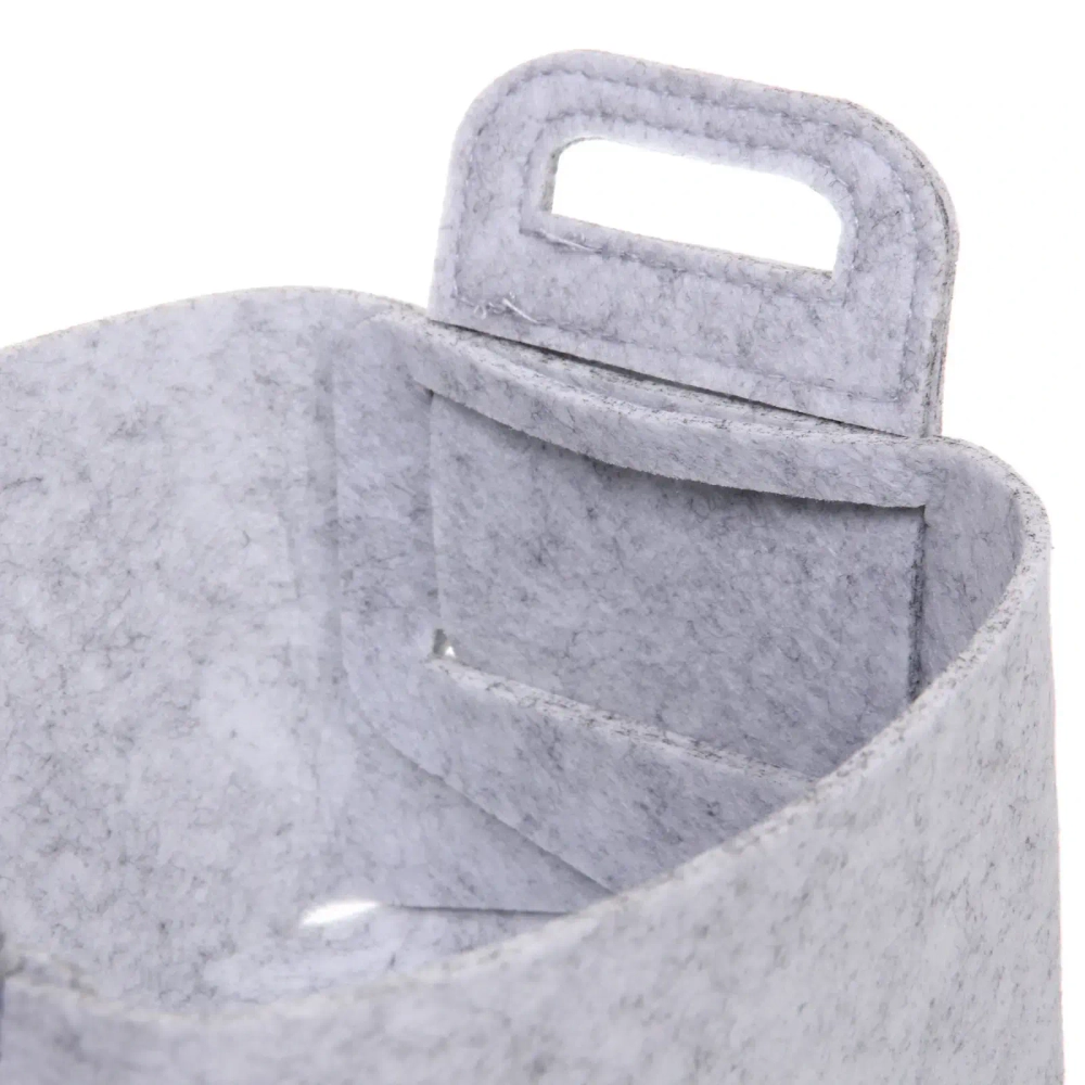 Корзина для хранения войлок 18*15*11 светло-серая