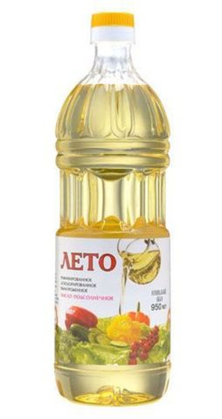 Масло подсолнечное "Лето" 850мл. Бобруйск