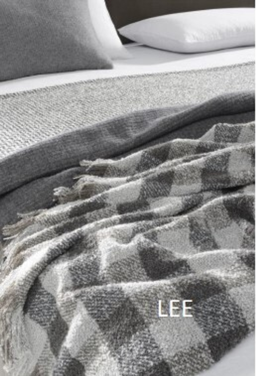 Плед Lee IVANOREDAELLI шерсть 42%/акрил34%/полиамид24% сol.03 1600х1800