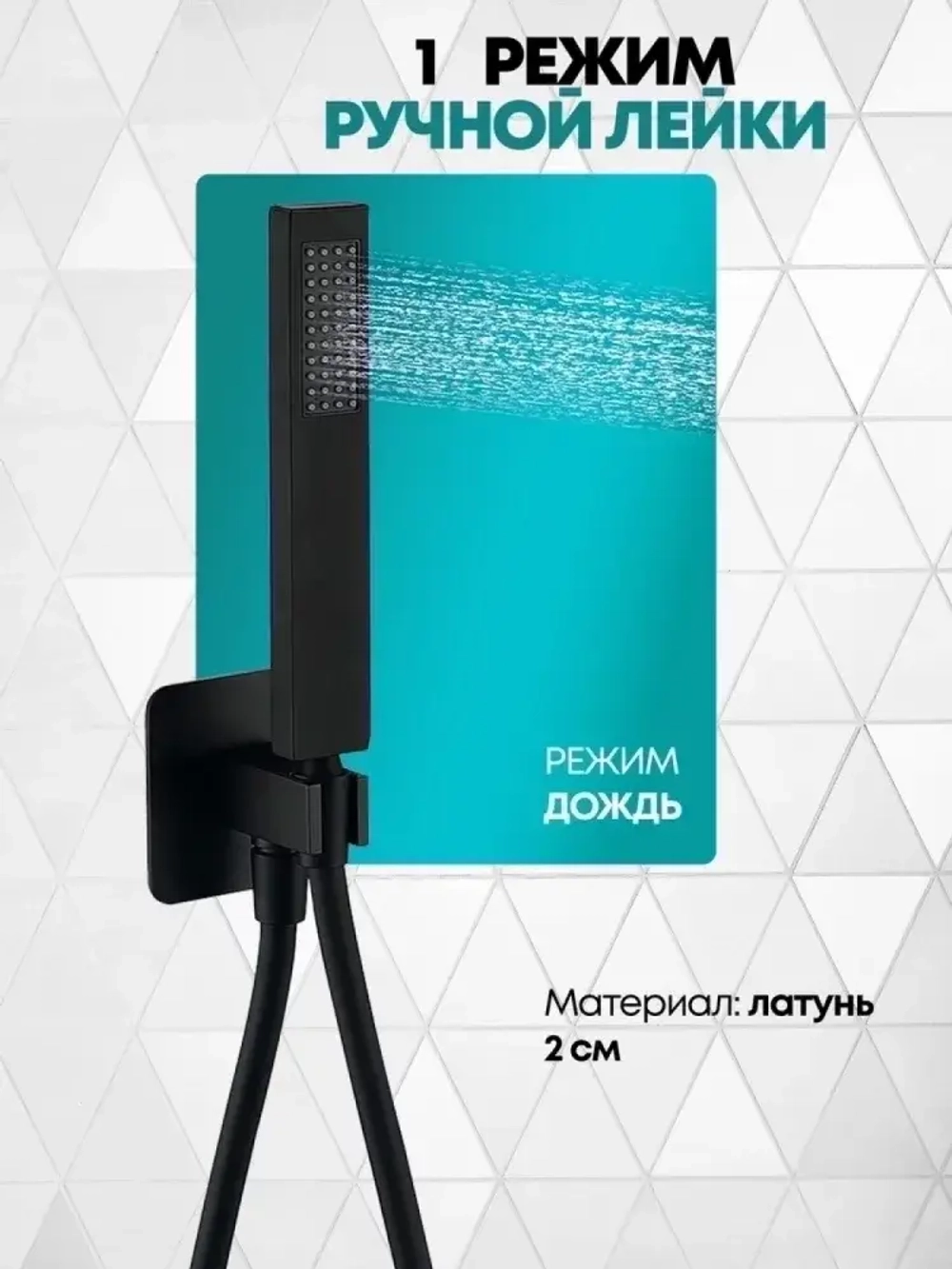 Душевая система скрытого монтажа Grocenberg GB5030BL с Картриджем Kerox (Венгрия)