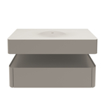Тумба под раковину Vincea Caprise 1000 подвесная, 1 выкатной ящик soft close, светло-серый матовый