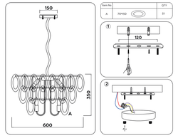 Ambrella Подвесная люстра с хрусталем Traditional TR5177