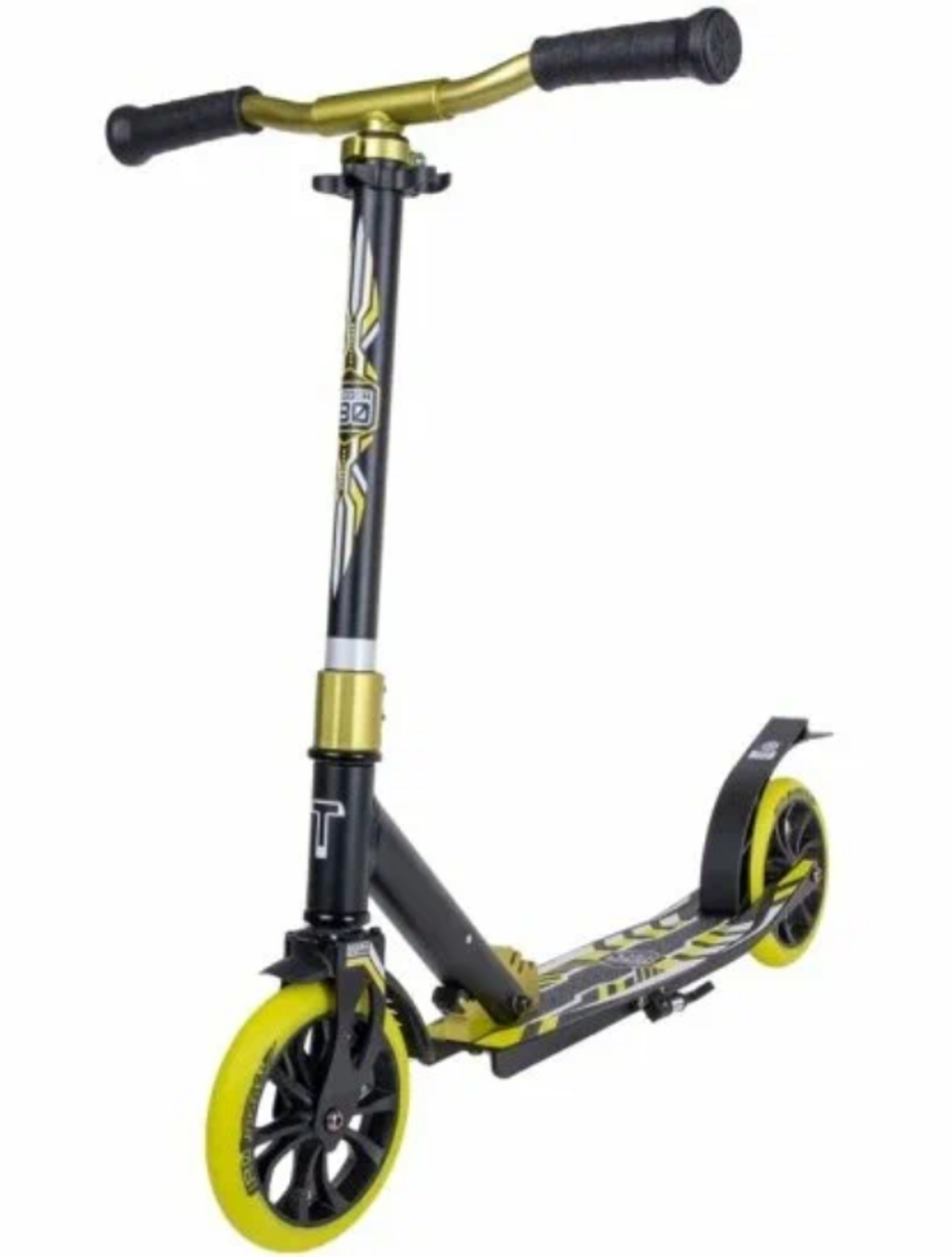 Самокат TT Jogger 180 black/green 1/4 чёрный/зелёный