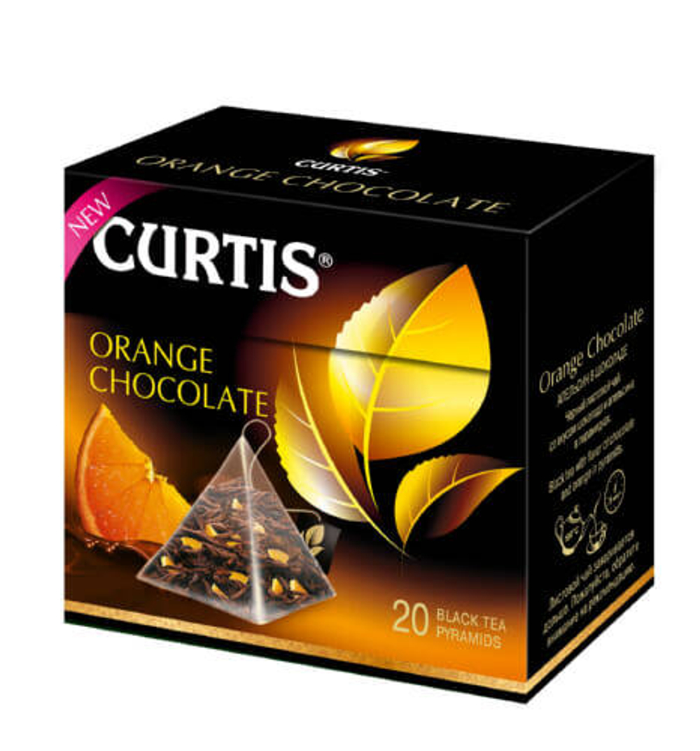 Чай черный Curtis Orange Chocolate (Апельсин), пирамидки 20 штук.