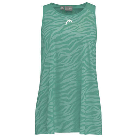 Топ теннисный Head Agility Tank Top W - nile green/print vision w