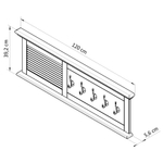 Вешалка для одежды Асти, вешалка в прихожую из МДФ и дуба