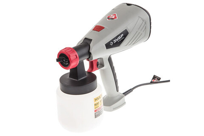 Краскопульт (краскораспылитель) электрич, ЗУБР КПЭ-500, HVLP, 0.8л, краскоперенос 0-800мл/мин,вязкость краски 100 DIN/сек, сопло 2.6мм, 500Вт