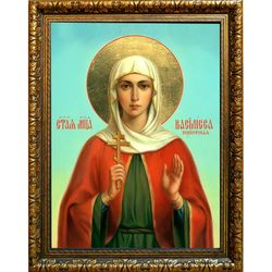 Василисса Коринфская Святая  мученица. Икона на холсте.