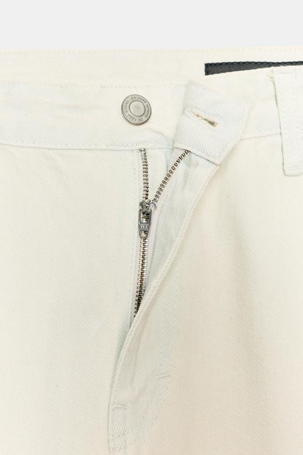 ZARA ДЖИНСЫ ZW COLLECTION СО СРЕДНЕЙ ПОСАДКОЙ И ХЛЯСТИКОМ, ЭКРЮ