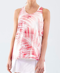 Топ теннисный Head Agility Tech Tank Top - mulberry/print vision