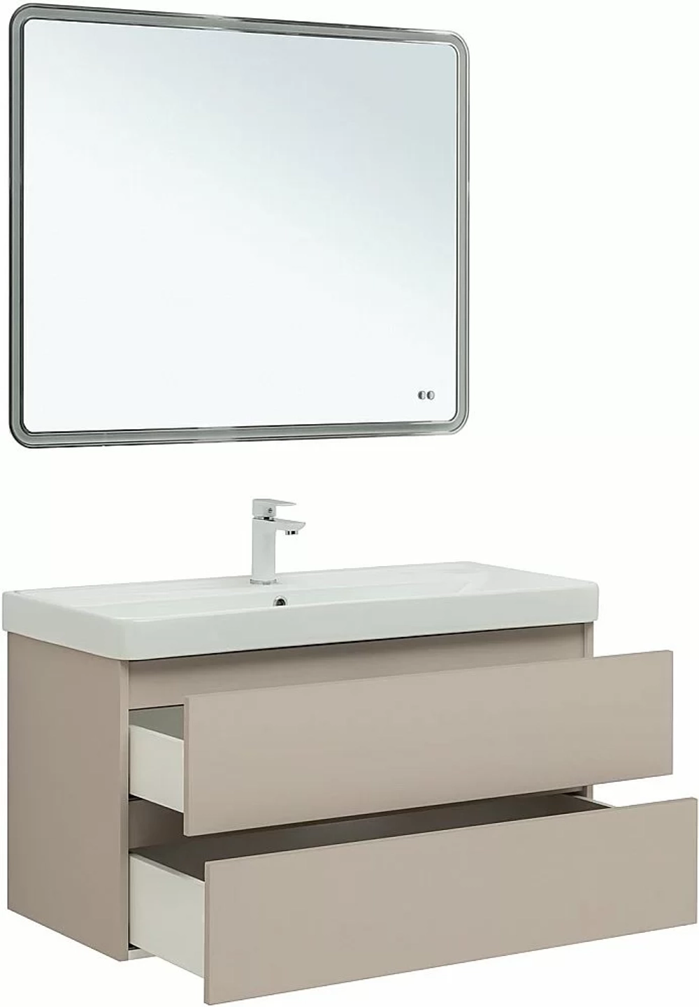 Тумба с раковиной Aquanet Вега 2.0 337939/323884 100 бежевый