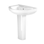 УМЫВАЛЬНИК ОМЕГА ECONOMIC C БОЛТАМИ КРЕПЛЕНИЯ, СЛИВНЫМ ХРОМИРОВАННЫМ КОЛЬЦОМ