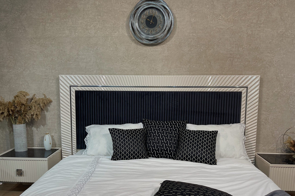 Кровать 1.8 "Измир" серебро 6 дв