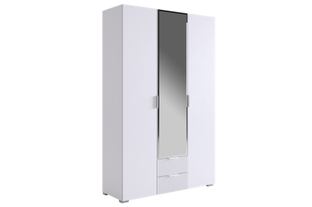 Шкаф трехдверный "Зефир" 109.02, (Белое дерево/Белый (эмаль)), 1200*422*1900