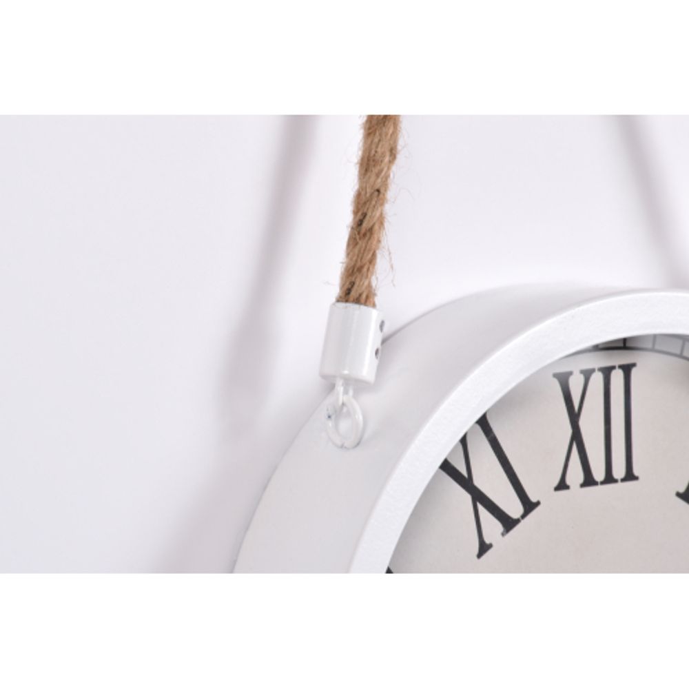 Innova Часы W08311, материал металл + крафт веревка, диаметр 22 см, цвет белый | Innova