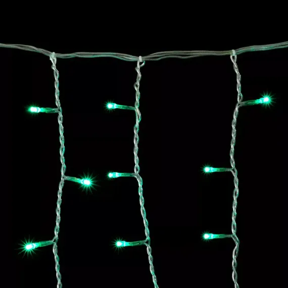 Светодиодная бахрома 3.2*0,9 м, 220V., 232 аква LED ламп, соединяемая, силиконовый прозрачный провод, Beauty Led (ECC232-10-2A)