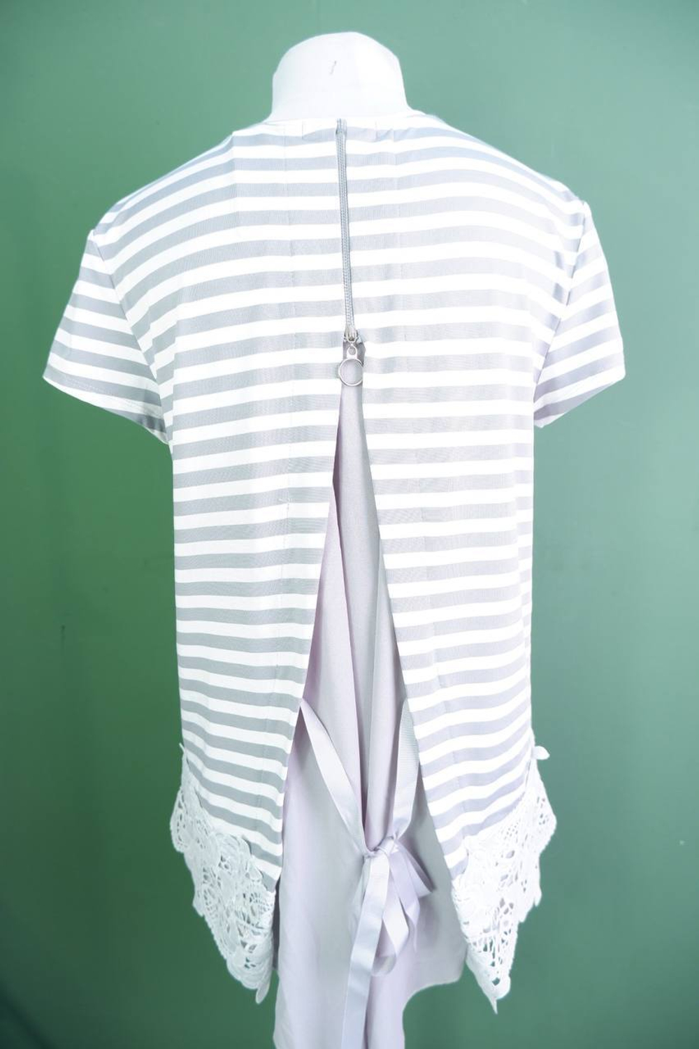 Блузка в полоску на каждый день, визуально 50 размер