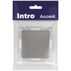 Кнопка Intro Accent 6-109-09 10А-250В IP20 СУ AL/CU титан | Intro