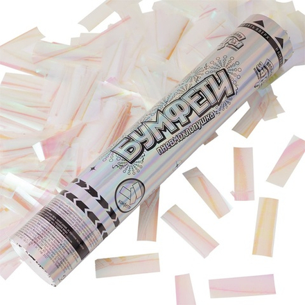 Хлопушка Бумфети 30см конфетти перламутр