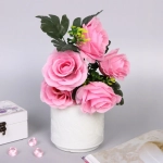 Ваза из пластика «Ивет» 10*10см цвет белый