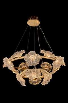 Подвесная люстра LED 90W 3000К LE3018/800Q-2K GD золото Violetta Leon