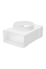 Тройник ТФП D100 с выходом 60х120 пластик ERA