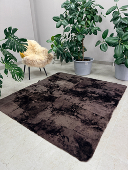 Ковер прямоугольный натуральный мех овчина, 200 х 180 см.