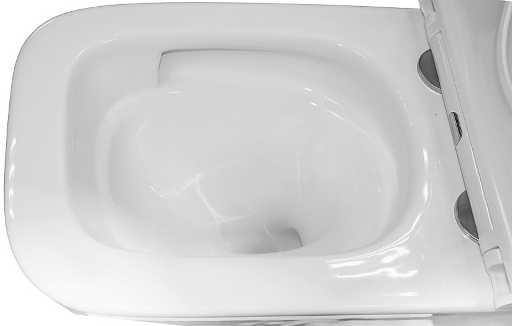 Унитаз подвесной Azario Teramo 340х490х350 безободковый, система слива "Скрытое торнадо", в комплекте с сиденьем микролифт (AZ-0052-UQ3)