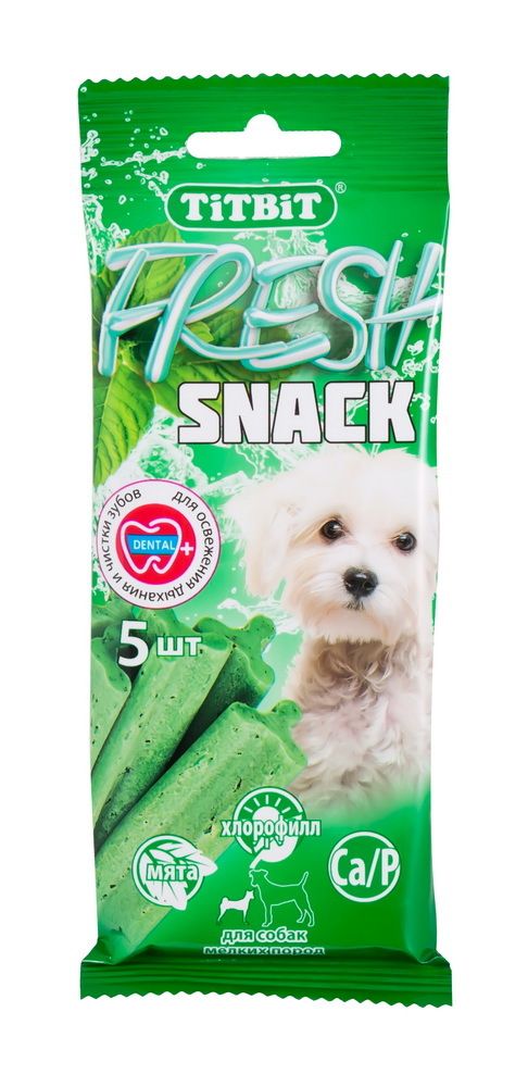 Лакомство для собак TitBit Fresh 55г Снек для собак малых пород, для свежего дыхания