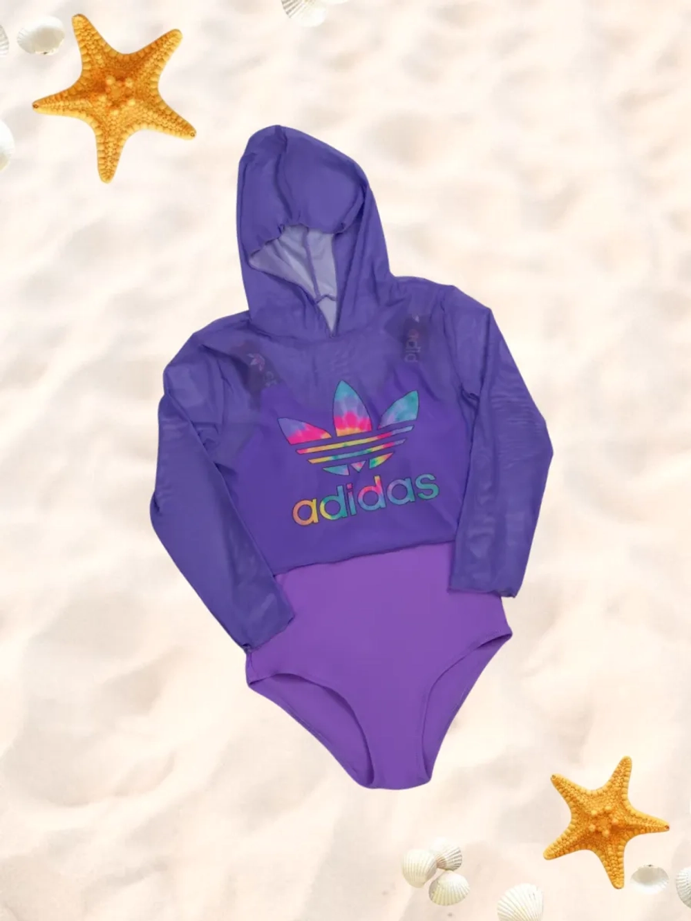 купальник слитный спортивный топ с капюшоном