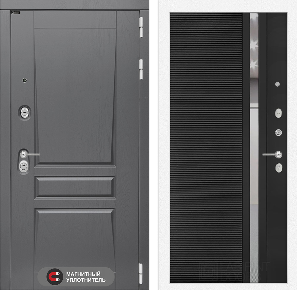 Платинум 31 чёрный кварц с тонированной зеркальной вставкой