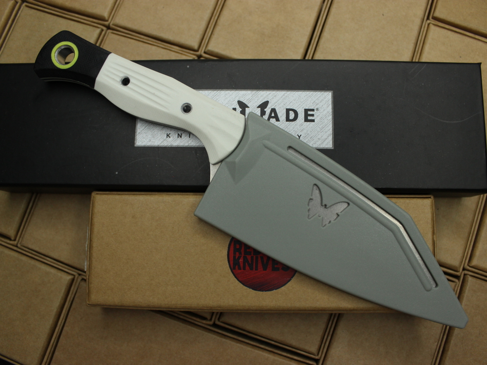 Нож Benchmade Station Knife - белая рукоять G10 , клинок стоунвош