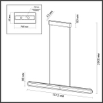 6641/40L ODL Светильник LED 40Вт 3000К 220В IP20 HIGHTECH