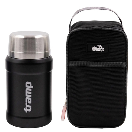 Tramp Термос с широким горлом 0.8 л с сумкой, TRC-132, черный