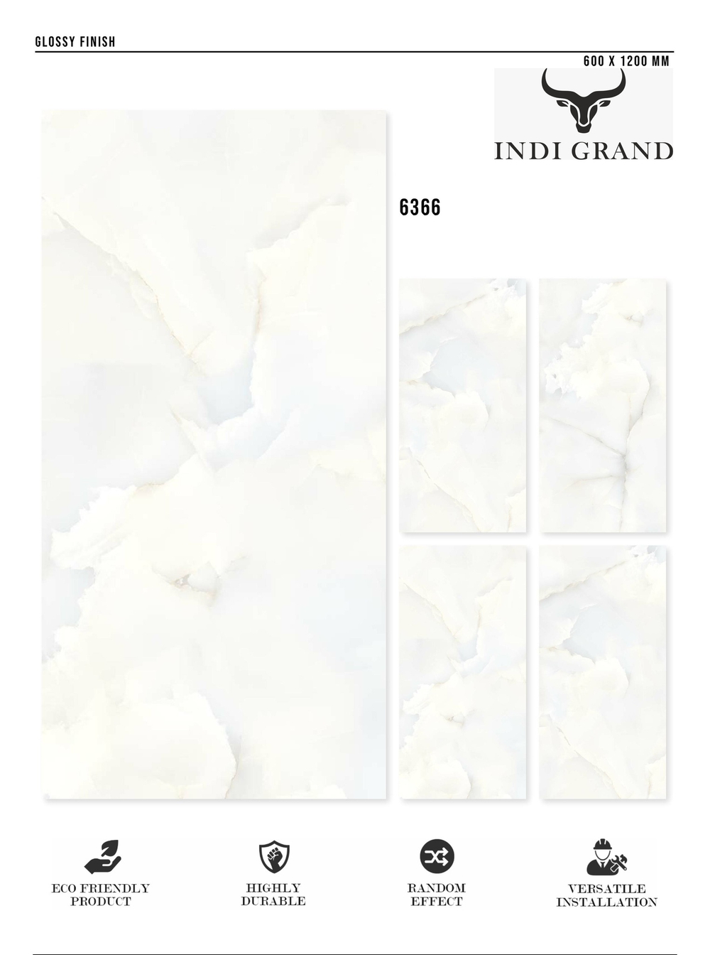 Керамогранит glossy №4 , 60х120, 6366