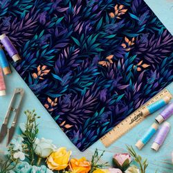 Ткань премиум габардин таинственная трава