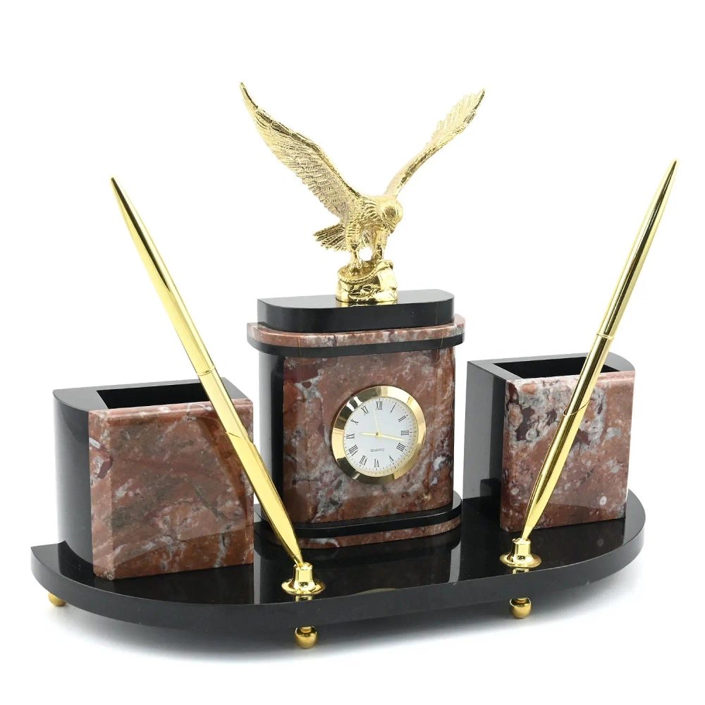 Письменный прибор из креноида "Орел" 300*95*230 мм.