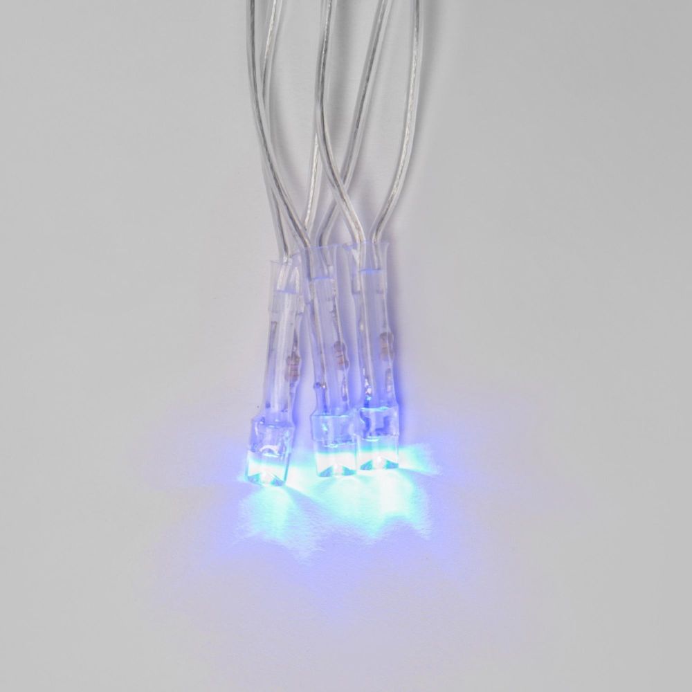ULD-S1000-100-DTA BLUE IP20 Гирлянда светодиодная. 10м. 100 светодиодов. Синий свет. Провод прозрачный. ТМ Uniel