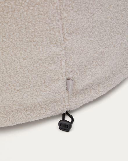 Чехол на пуф Kaeli из экрю букле Ø 60 см