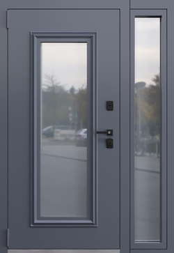 Дверь с терморазрывом Сила сибири Фрамуга1 Муар графит