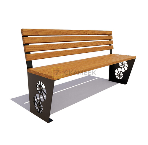 Скамейка садовая «Ракушка» без подлокотников (2,0 м лиственница,40х60)