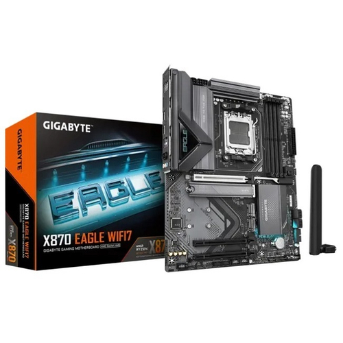 Материнская плата GIGABYTE X870 EAGLE WIFI7 (AM5/AMD X870/4xDDR5/3xPCI-Ex16/3xM.2/SB/Wi-Fi/BT/GLAN/HDMI/2xDP/ATX)