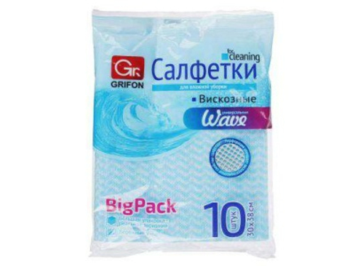 Набор салфеток из вискозы для уборки, перфорированные 30*38*см (10шт/уп) Герои (18шт/кор)